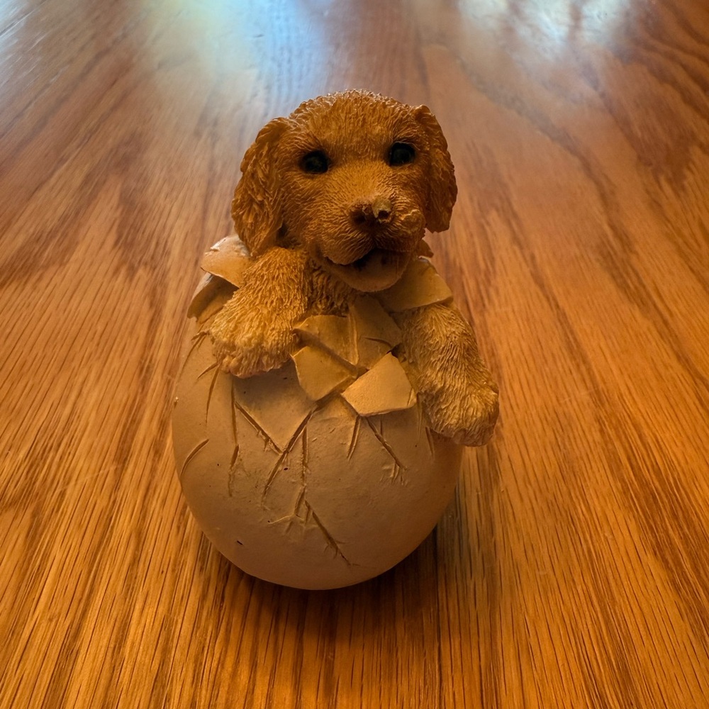 Vintage Corlett Collectibles Yellow Lab Hatching From an Egg